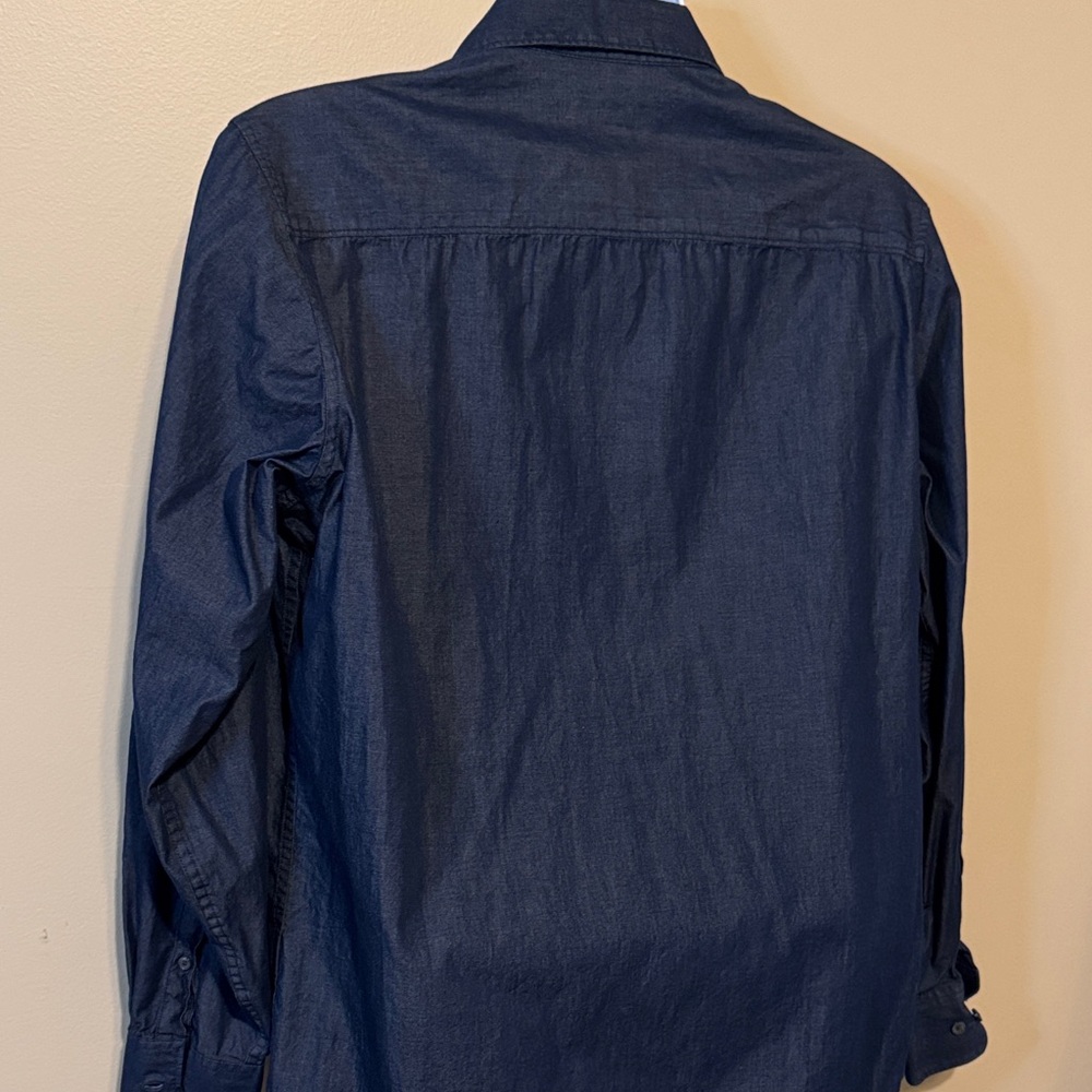 Claiborne Men's Casual Button Down Shirt - Dark Blue - Picture 7 of 10
